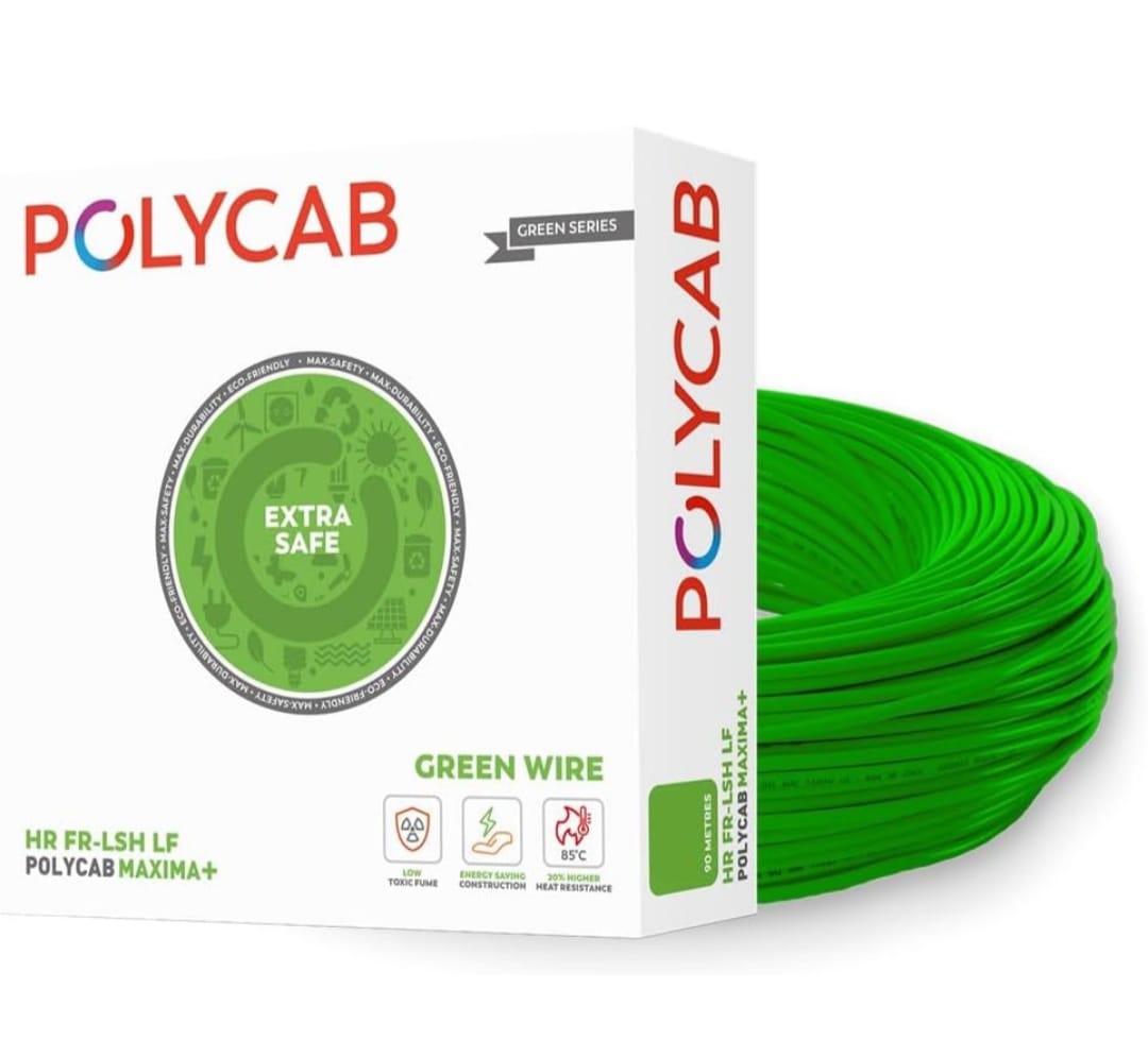 Polycab Maxima plus 90m [0.75 sq. mm, Green]